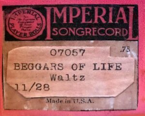 beggars of life piano roll
