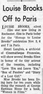 Louise Brooks Off to Paris