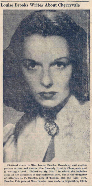 Louise Brooks writes about Cherryvale