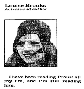 Louise Brooks Marcel Proust