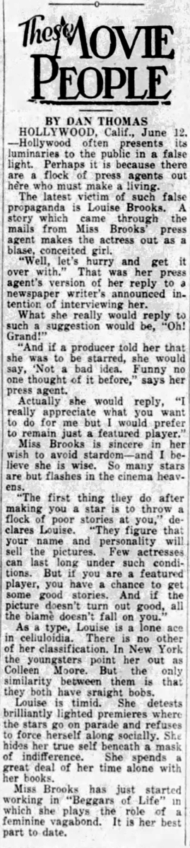 Those Movie People Louise Brooks